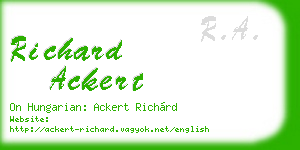 richard ackert business card